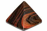 Polished Tiger Iron Stromatolite Pyramid - Billion Years #352236-1